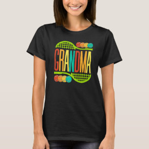 Camiseta Avó Raquete de Ténis Bolas Esportes Nana Mimi Mulh