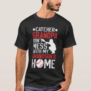 Camiseta Avô Receptor de Beisebol Divertido Receptor de Bei