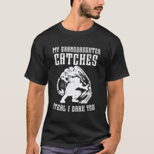 Camiseta Avô Receptor de Softbol Engraçado Receptor de Soft