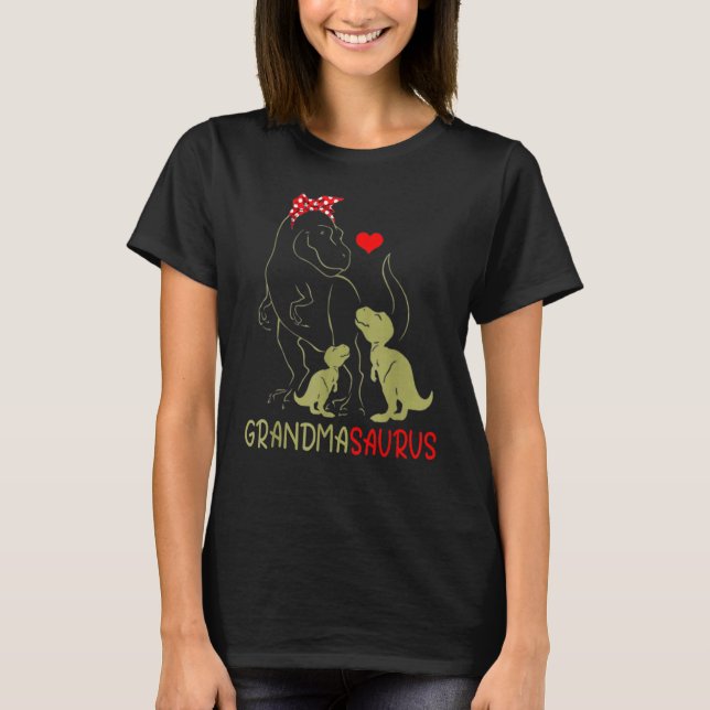 Camiseta Avô Rex Avó Surus Dinossauro (Frente)
