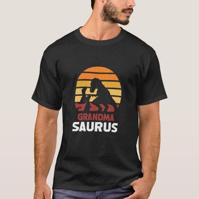 Camiseta Avô Rex Avó Surus Dinossauro (Frente)
