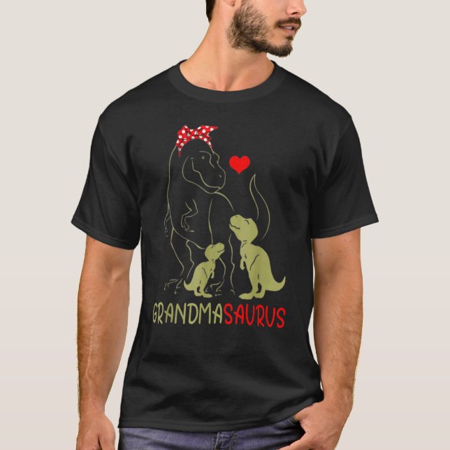 Camiseta Avô Rex Avó Surus Dinossauro (Frente)