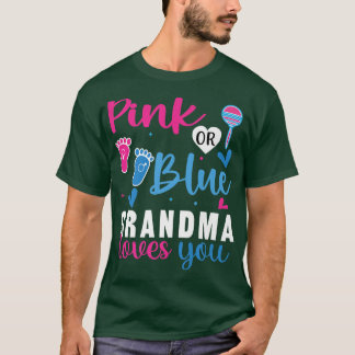 Camiseta Avó rosa ou azul ama vocêComparação de revelação d