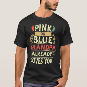 Camiseta Avô Rosa Ou Azul Já Te Ama Retro