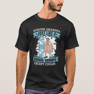 Camiseta Avô surfista invadiu avô surfador surfando
