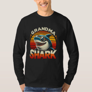 Camiseta Avó Tubarão Engraçado Tubarão Família Combinando p