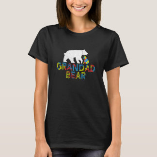 Camiseta Avô Urso Autismo Sensibilização Orgulhosa Autismo