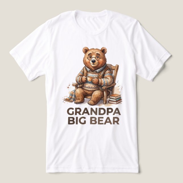 Camiseta Avô Urso Grande Design Tendência (Design frontal)