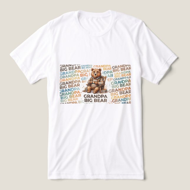 Camiseta Avô Urso Majestoso design (Design frontal)