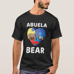 Camiseta Avó Urso Mundo Conscientização do Autismo Família