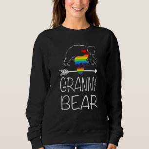 Camiseta Avó Urso Orgulhoso Mãe Arco-Íris Bandeira Orgulho