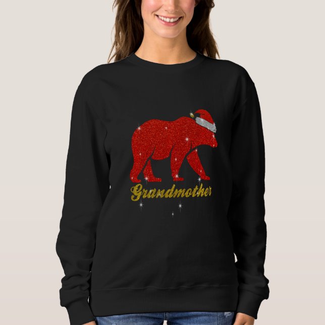 Camiseta Avó Urso Veste Santa Hat Matando Família Pa (Frente)