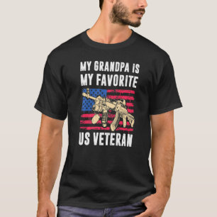 Camiseta Avô Us Veteran American Flag Orud Veteran