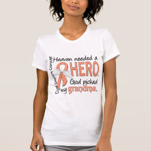 Camiseta Avó uterina do cancer do herói necessário do c