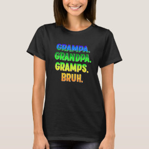 Camiseta Avô Vovô Vovô Bruh Parody Mama Mamãe Mãe F