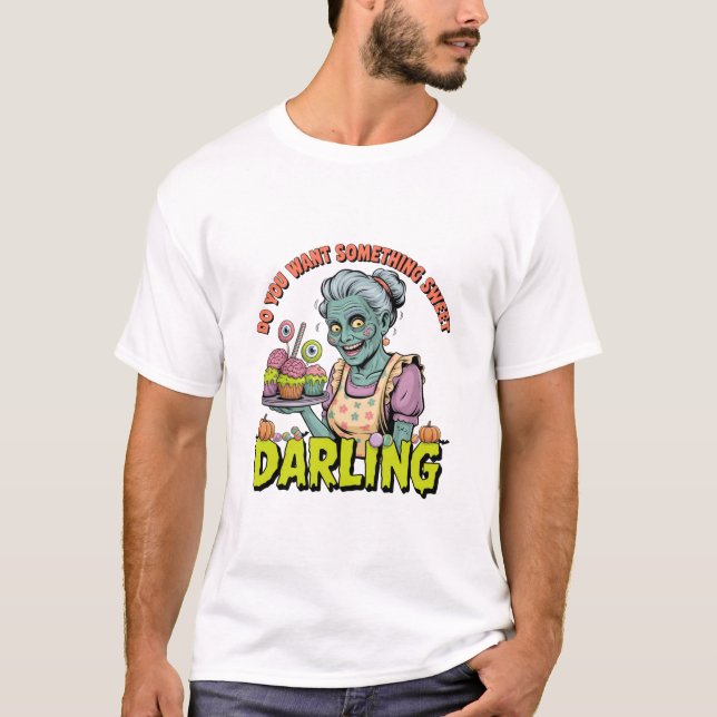 Camiseta Avó Zombie - Querido de Halloween doce (Frente)