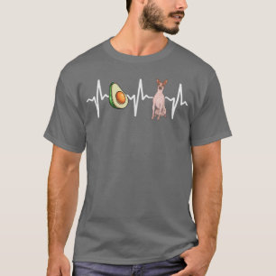 Camiseta Avocado American Hairless Terrier Hearbeat Dog Lo