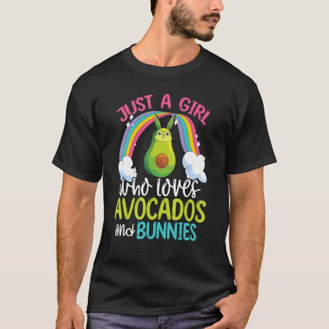 Camiseta Avocado Animal Pet Girls Coelho Coelho (Frente)