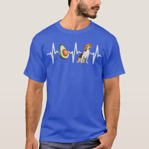 Camiseta Avocado Beagle Heartbeat Dog Lover