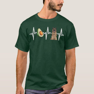 Camiseta Avocado Belga Tervuren Heartbeat Dog Lover