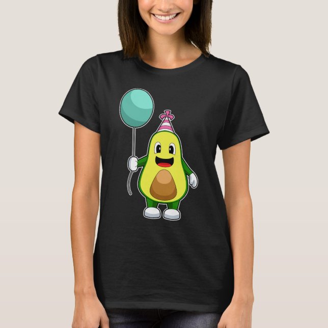Camiseta Avocado Birthday Balon (Frente)