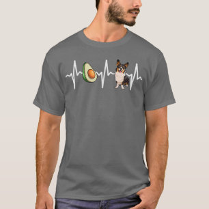 Camiseta Avocado Cardigan Welsh Corgi Heartbeat Dog Lover