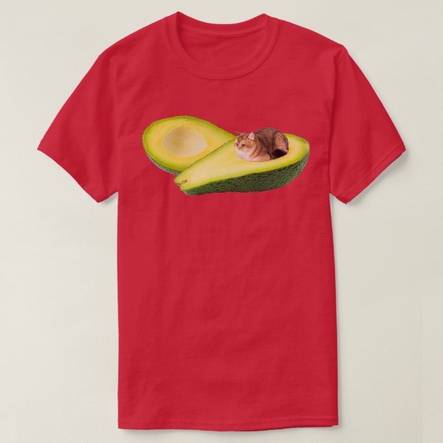 Camiseta Avocado Cat 6 (Frente do Design)