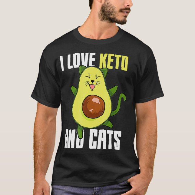 Camiseta Avocado Cat Lover Keto Dieta Avocato  (Frente)