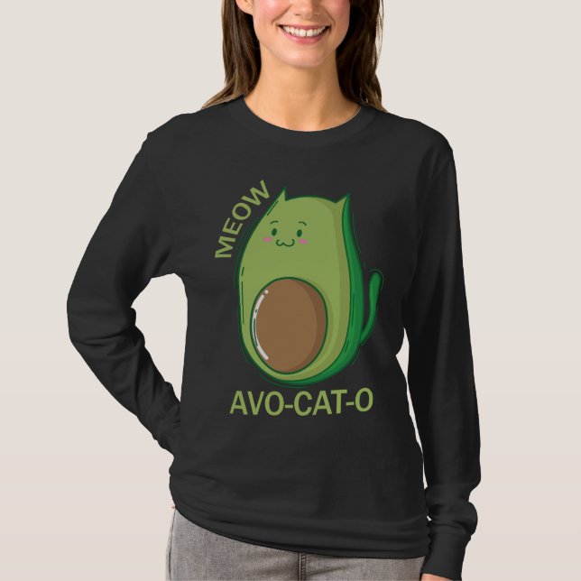 Camiseta Avocado Cats Avo - Cat - O (Frente)
