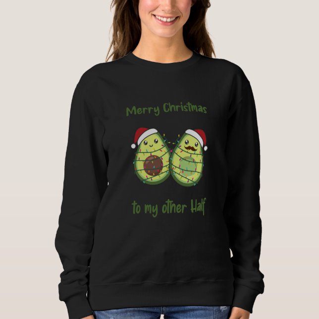 Camiseta Avocado Christmas Lights Funny Avocados (Frente)