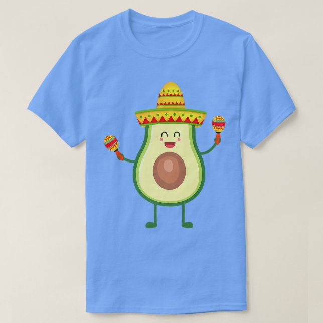 Camiseta Avocado Cinco De Mayo Avogato Sombrero Funny (Frente do Design)
