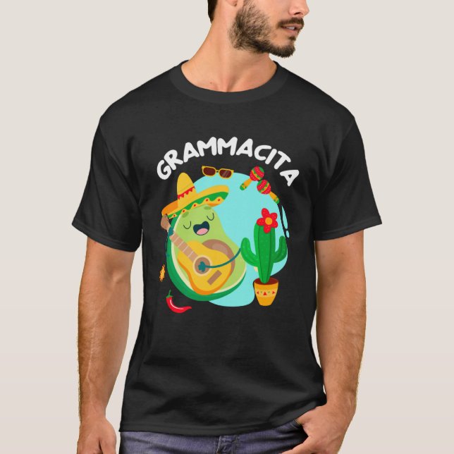 Camiseta Avocado Cinco De Mayo Grammacita Guacamole Grandma (Frente)