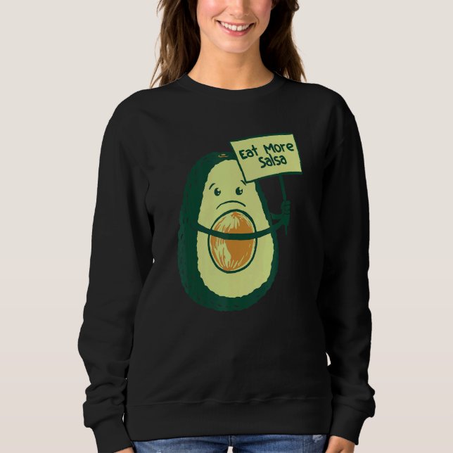 Camiseta Avocado Come Mais Salsa Vegan Comidas Mulheres (Frente)