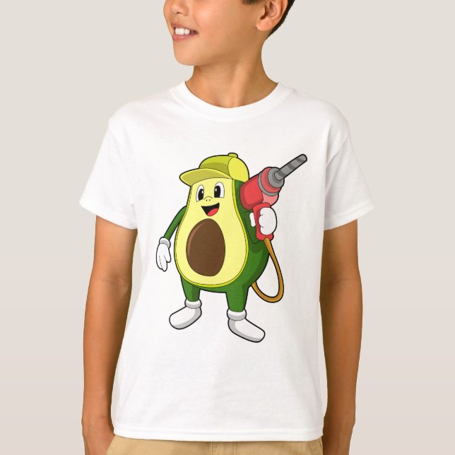 Camiseta Avocado como artesão com Drill (Frente)