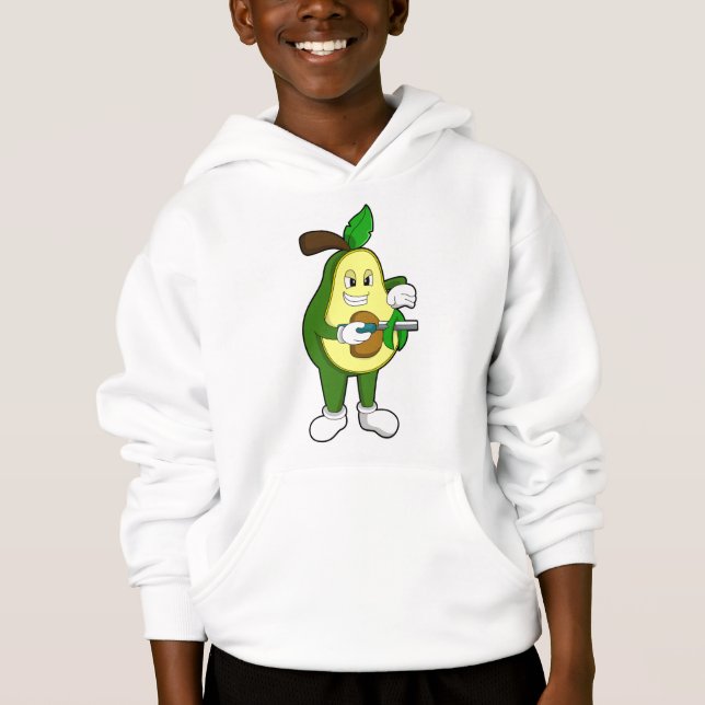 Camiseta Avocado como cabeleireiro com Razor (Frente)