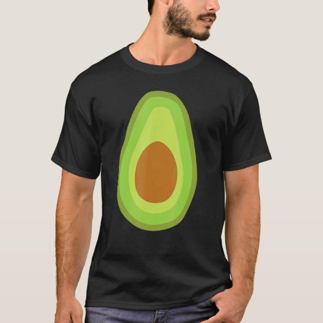 Camiseta Avocado Costume Halloween Homens Vegan Mulheres Cr (Frente)