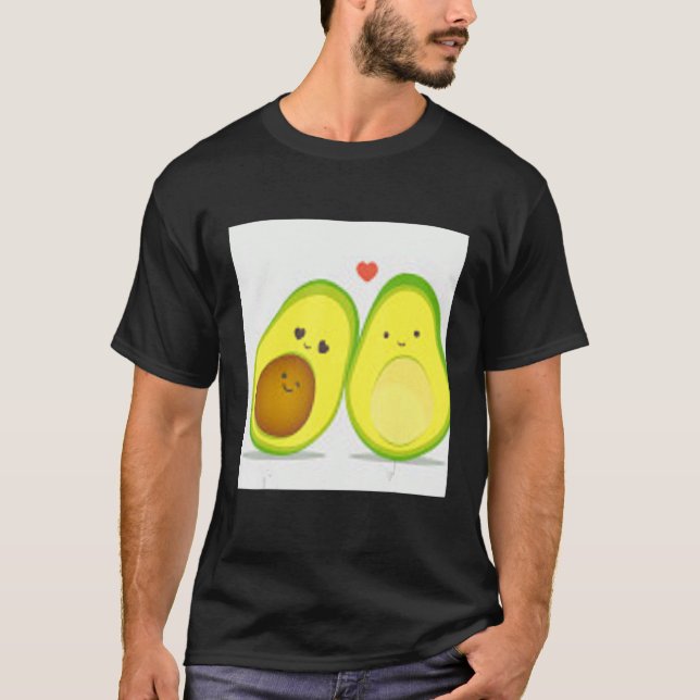 Camiseta avocado cute pattern  ilustration (Frente)