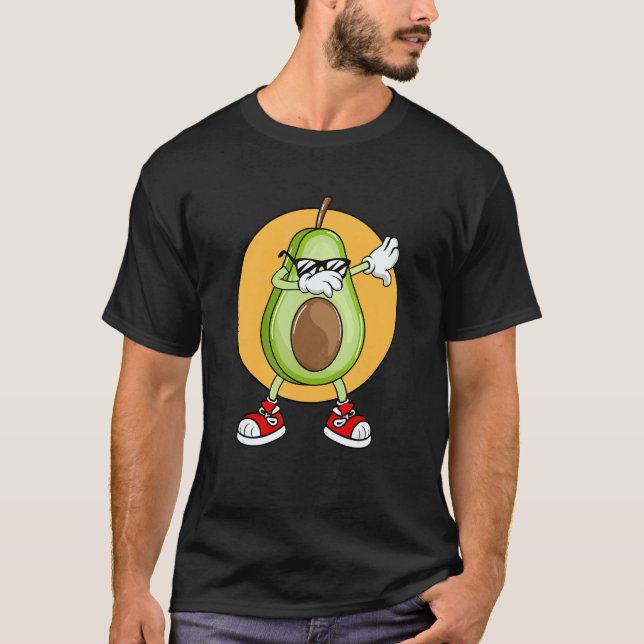 Camiseta Avocado Dabbing Cool with Sunglasses Fruit  1 (Frente)
