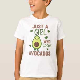 Camiseta Avocado de menina ama doce abacate