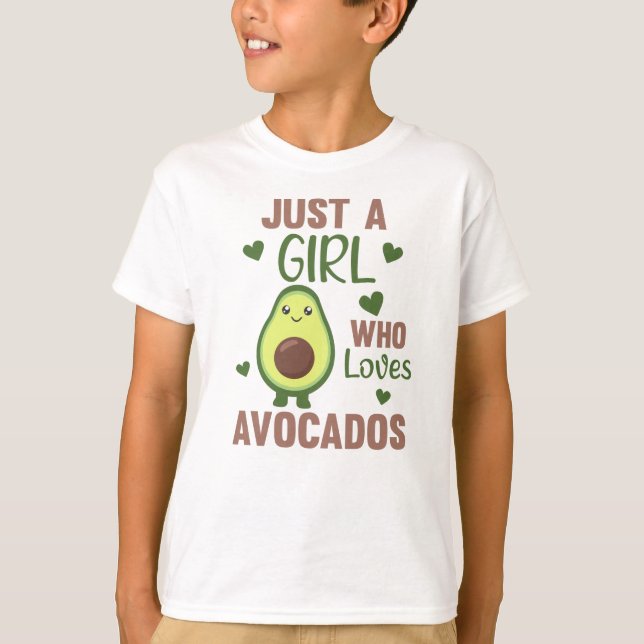 Camiseta Avocado de menina ama doce abacate (Frente)
