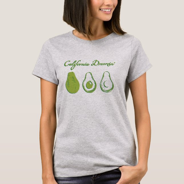 Camiseta Avocado Dreaming - Verde e Cinza (Frente)