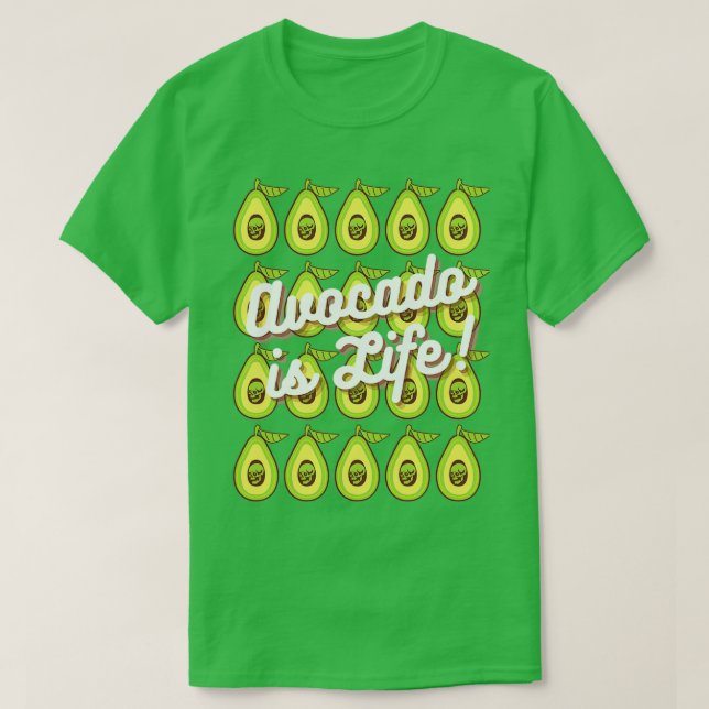 Camiseta Avocado é o Impressão da vida (Frente do Design)