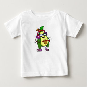Camiseta Avocado em Música com Fone de Ouvido