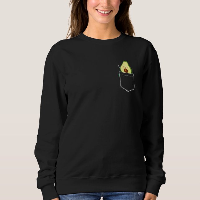 Camiseta Avocado Em Pocket Saudável Fruta De Estilo De Vida (Frente)