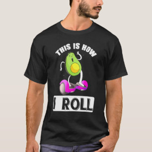 Camiseta Avocado Em Um Roda De Skateboar Elétrico