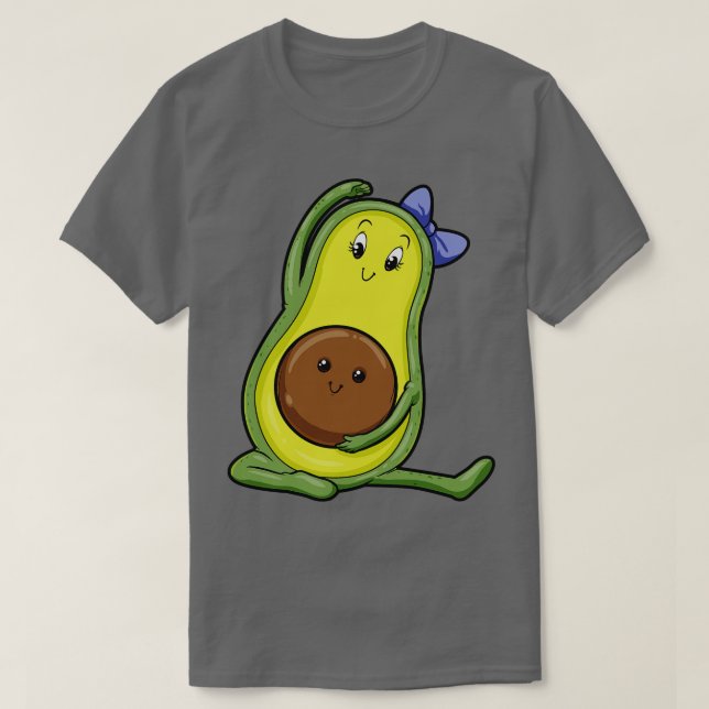 Camiseta Avocado em Yoga com Bebê (Frente do Design)