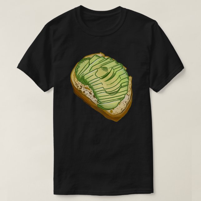 Camiseta Avocado fatiado no brinde (Frente do Design)