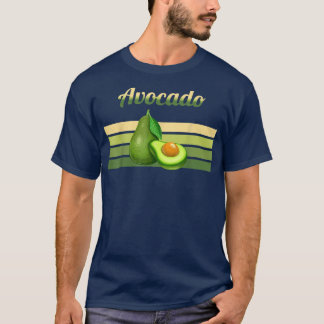 Camiseta Avocado Fresco Retro Vegan Vegetarian Plant Based 