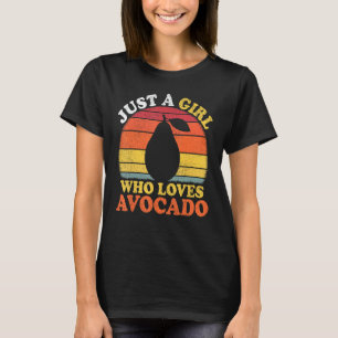 Camiseta Avocado Fruta Vintage Apenas Uma Menina Que Ama A 