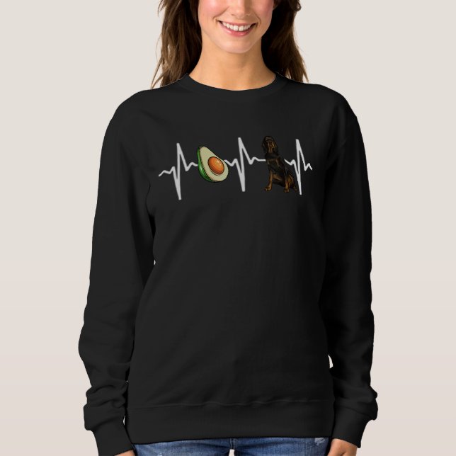 Camiseta Avocado Gordon Setter Heartbeat Dog (Frente)
